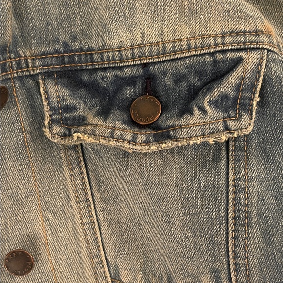 Free People Glam Edition Blue Jean Jacket - Picture 6 of 6